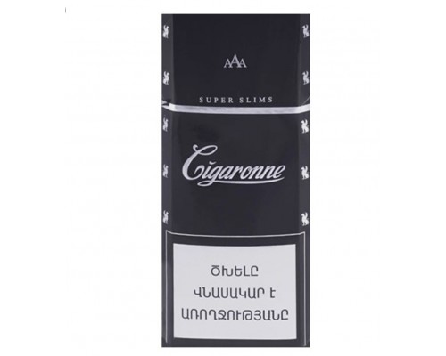 Сигареты Cigaronne Super Slims Black (Сигароне Супер Слим Черные)